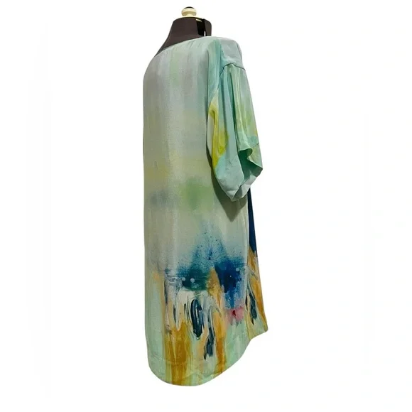 Anthropologie Maeve Painted 100% Silk Watercolor Tunic Dress Size XS - Picture 10 of 14